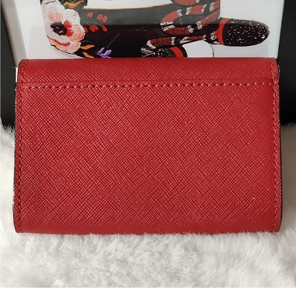 Kate spade red snap bifold wallet - Picture 2 of 4